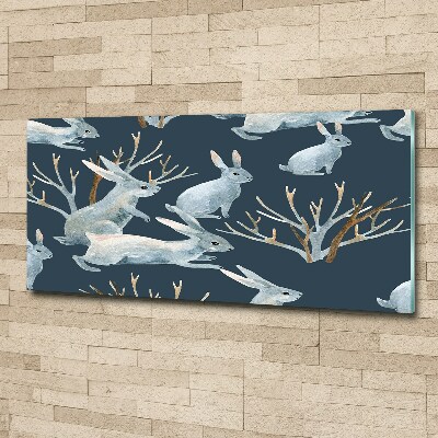 Foto plexiglas Konijnen in de winter