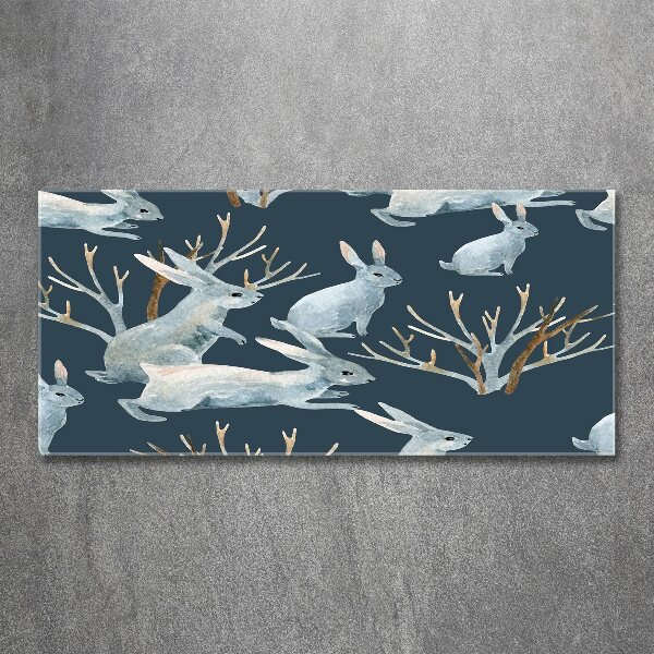 Foto plexiglas Konijnen in de winter