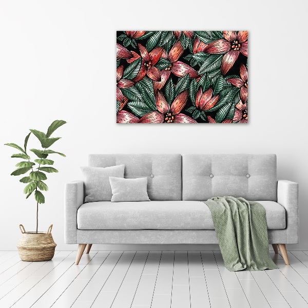 Plexiglas schilderij Bloemenpatroon