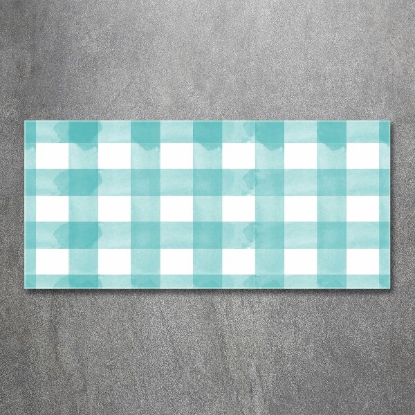 Plexiglas schilderij Blauw geblokt