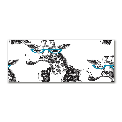 Foto in plexiglas Giraffe met bril