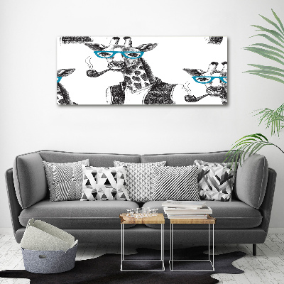 Foto in plexiglas Giraffe met bril