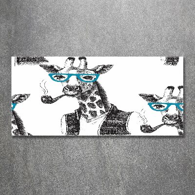Foto in plexiglas Giraffe met bril