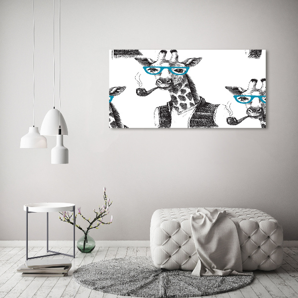 Foto in plexiglas Giraffe met bril