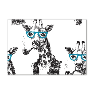 Foto in plexiglas Giraffe met bril