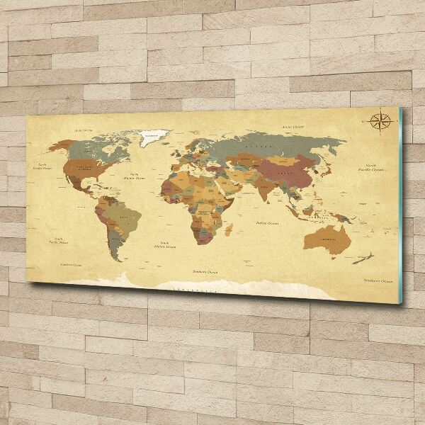 Plexiglas foto Politieke kaart