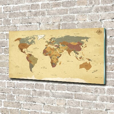 Plexiglas foto Politieke kaart