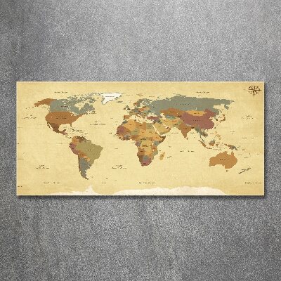 Plexiglas foto Politieke kaart