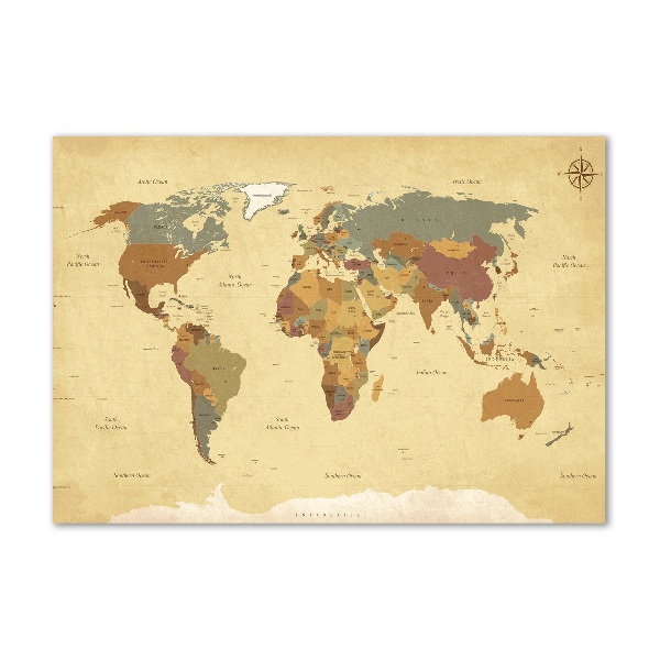 Plexiglas foto Politieke kaart