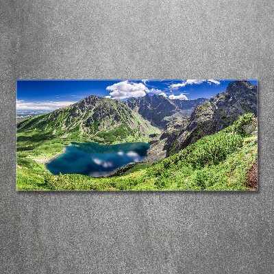 Schilderij op acrylglas Zwarte vijver Tatra-gebergte