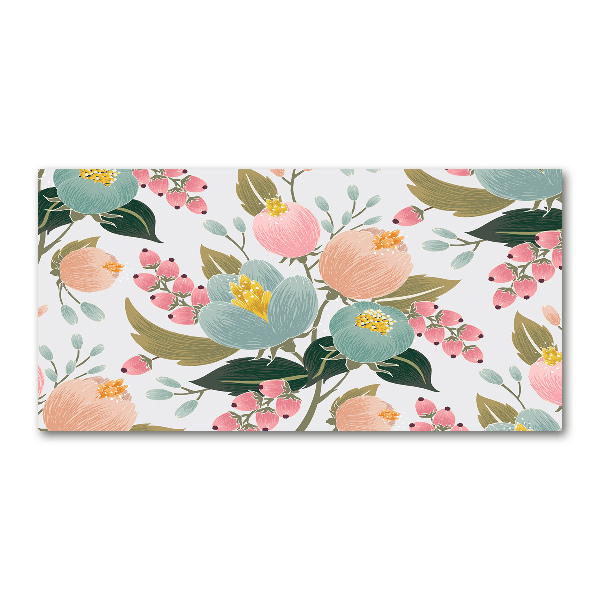 Foto plexiglas Bloemenpatroon