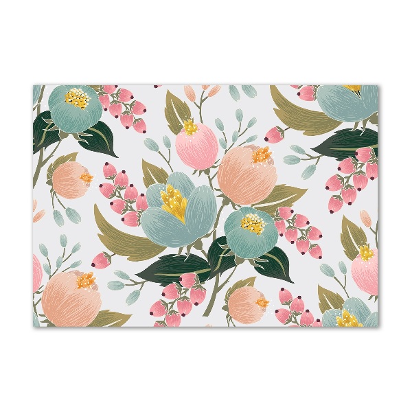 Foto plexiglas Bloemenpatroon