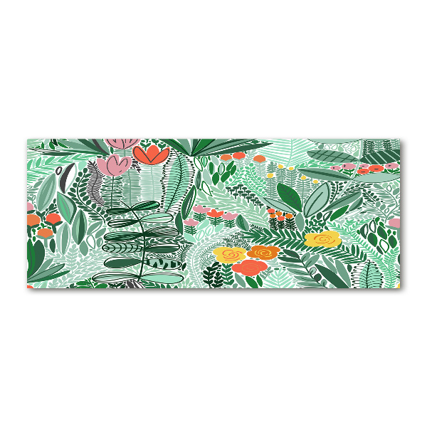 Schilderij op acrylglas Bloemenpatroon