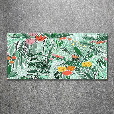 Schilderij op acrylglas Bloemenpatroon