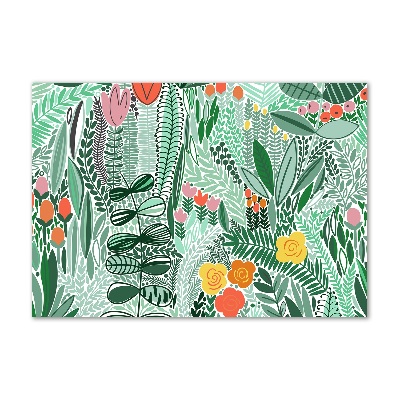 Schilderij op acrylglas Bloemenpatroon