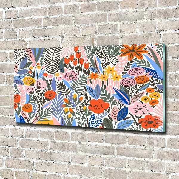 Foto op plexiglas Bloemenpatroon