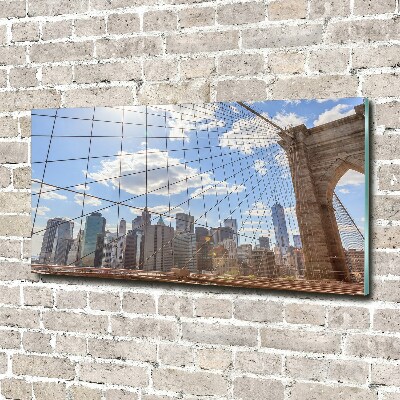 Schilderij op acrylglas New York Bridge