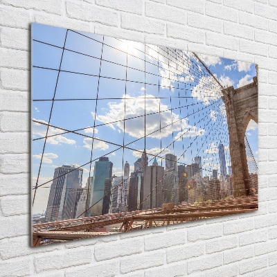 Schilderij op acrylglas New York Bridge