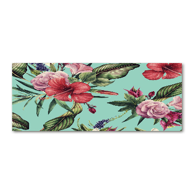 Schilderij op acrylglas Tropische bloemen