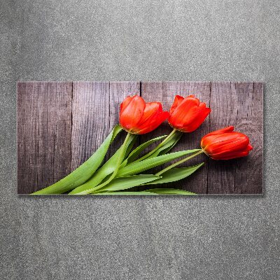 Foto op plexiglas Rode tulpen