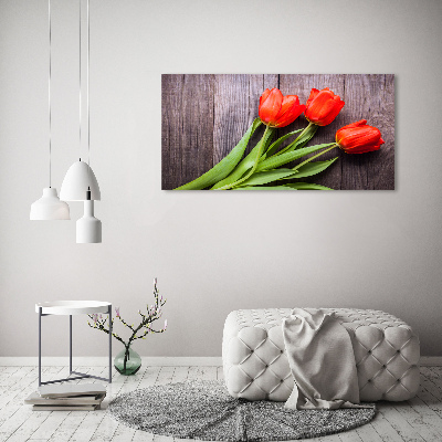 Foto op plexiglas Rode tulpen