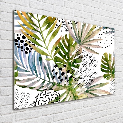 Plexiglas schilderij Tropische bladeren