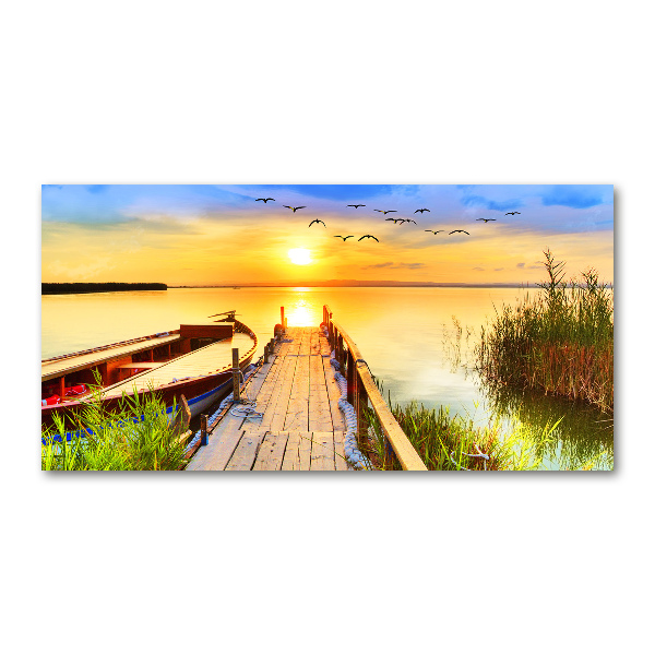 Foto op plexiglas Boot en steiger