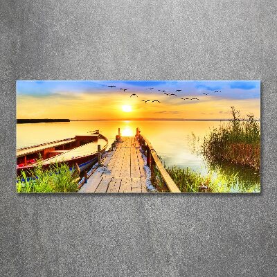 Foto op plexiglas Boot en steiger