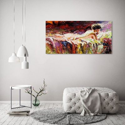 Plexiglas schilderij Leugenachtige vrouw