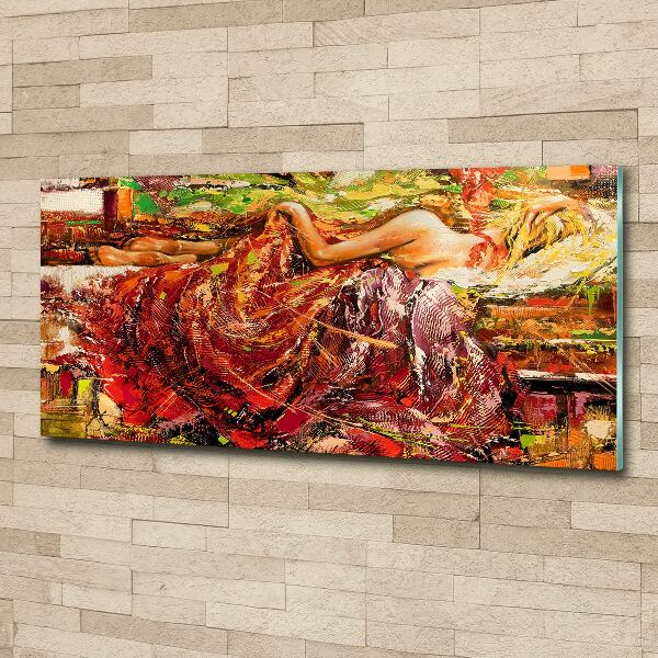 Foto op plexiglas Slapende vrouw