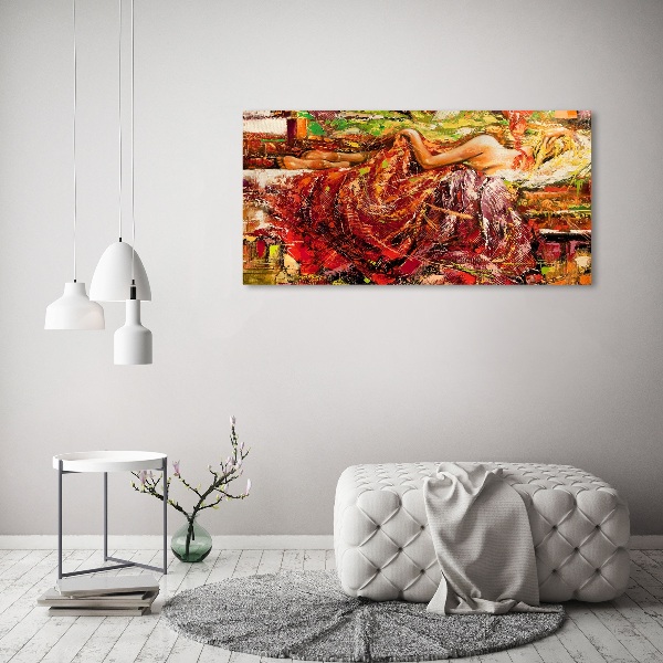 Foto op plexiglas Slapende vrouw