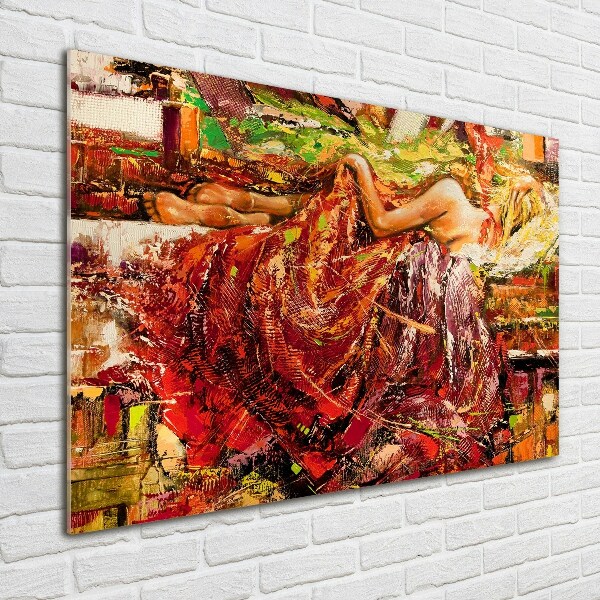 Foto op plexiglas Slapende vrouw