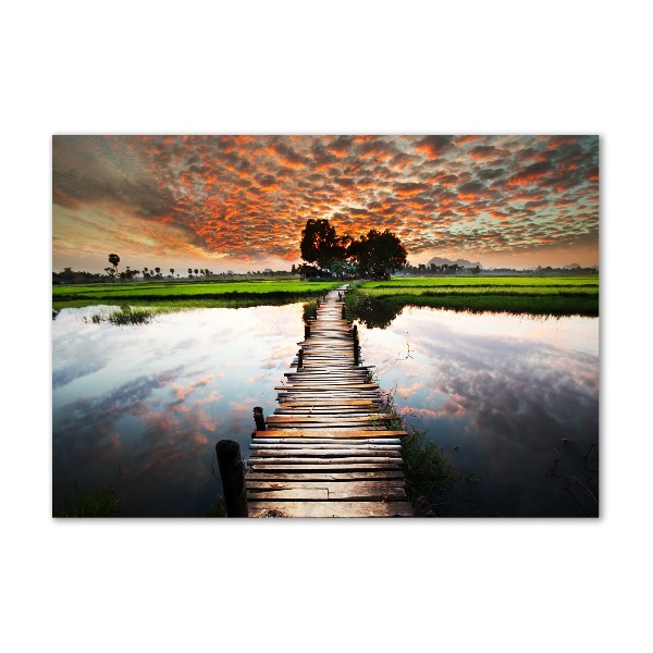 Plexiglas foto Houten brug