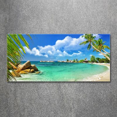Foto op plexiglas strand op de Seychellen