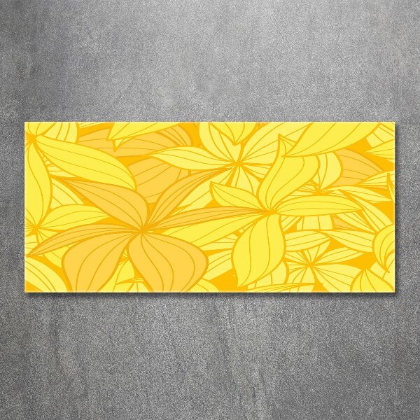 Foto op plexiglas Achtergrond met gele bloemen