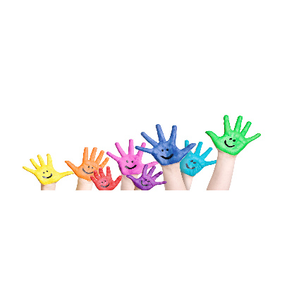 Foto plexiglas Geschilderde handen