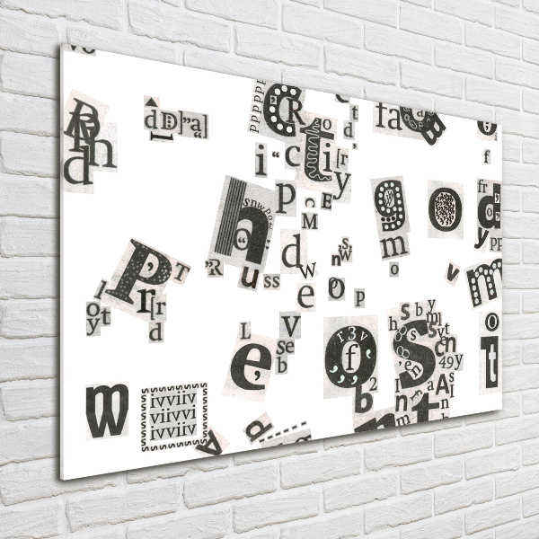 Foto plexiglas Brieven uit een krant