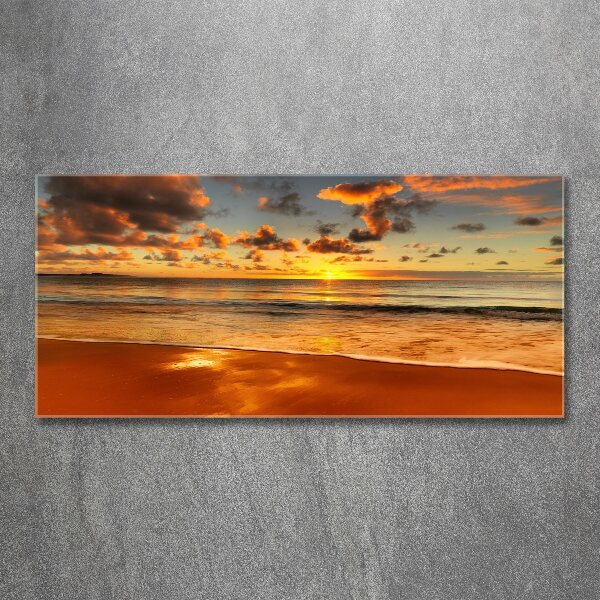 Foto in plexiglas Zonsondergangstrand