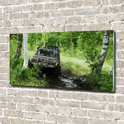 Plexiglas schilderij Jeep in het bos