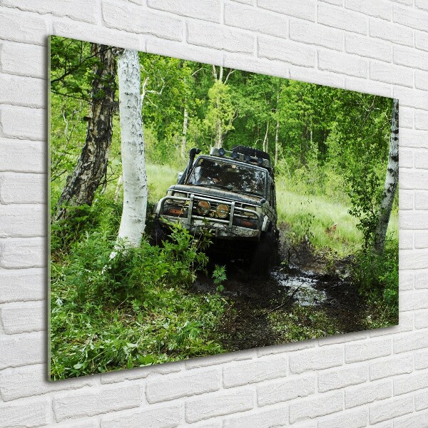 Plexiglas schilderij Jeep in het bos