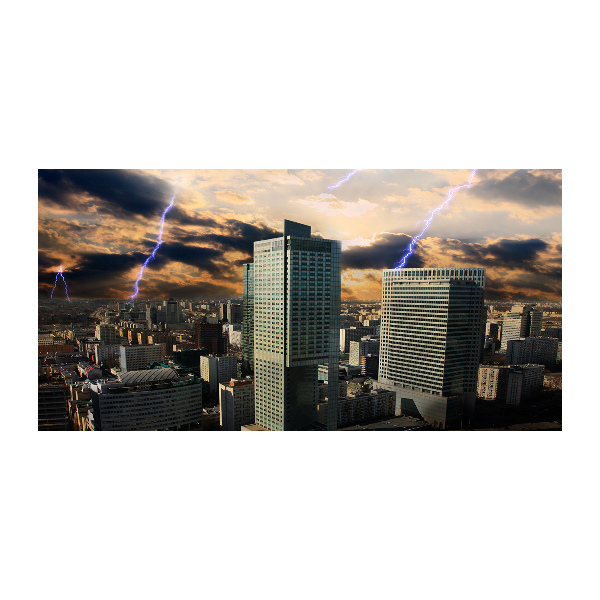 Foto in plexiglas Storm boven Warschau
