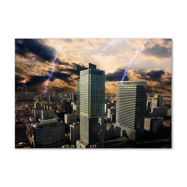 Foto in plexiglas Storm boven Warschau