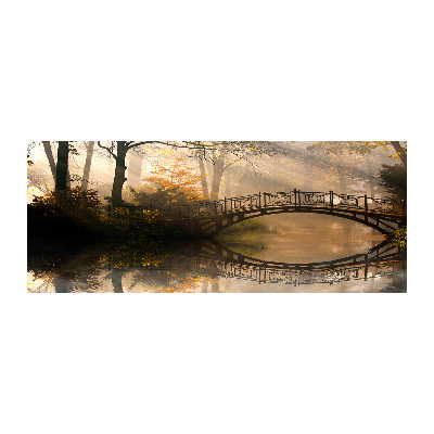 Foto op plexiglas Oude brug in de herfst