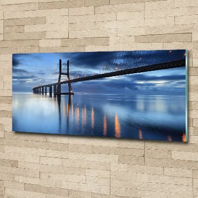 Foto in plexiglas Verlichte brug