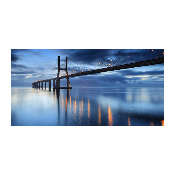 Foto in plexiglas Verlichte brug