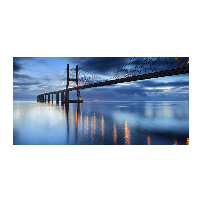 Foto in plexiglas Verlichte brug