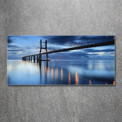 Foto in plexiglas Verlichte brug