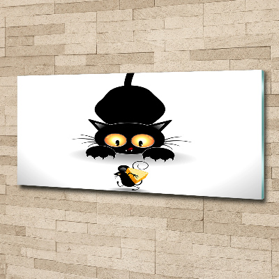 Foto op plexiglas Kat en muis