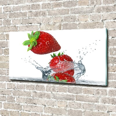 Foto in plexiglas Aardbeien en water