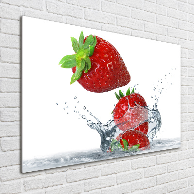 Foto in plexiglas Aardbeien en water